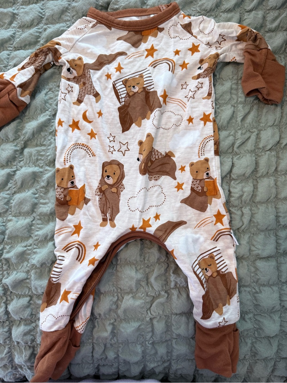 Little Sleepies Beary Sleepy Crescent Zippy Preemie